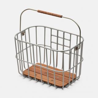 Kosz na kierownicę HOXTON BASKET, Aluminium, Skórzana rączka, Klick Fix adapter (NEW)