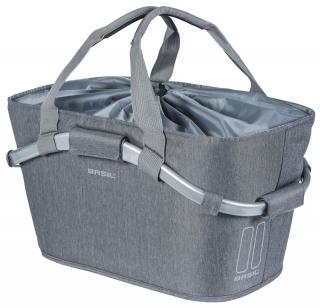 Kosz na tylny bagażnik BASIL CLASSIC CARRY ALL REAR BASKET MIK 22L MIK System (ready to go) grey melee (NEW 2024)