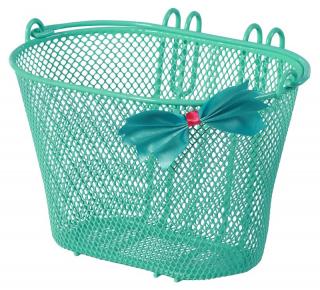 Kosz przedni na kierownicę BASIL BOW-TIE BASKET 12"-20", stalowy zielony (NEW 2024)