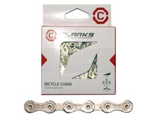 Łańcuch rowerowy CLARKS C9, 9-rzędowy,116 ogniw, 1/2"x11/128", Spinka, Standard, Szosa/MTB, Ciemny