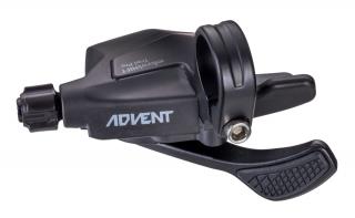 Manetka MICROSHIFT ADVENT, Prawa, 9.rzędowa, Nie kompatybilna z Shimano, Trigger Pro, Bez Indexu Przełożeń (NEW)