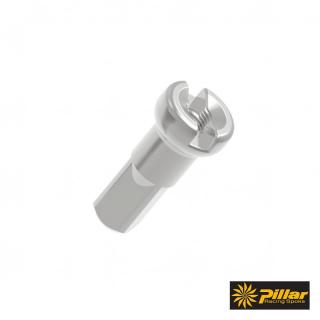 Nyple PILLAR PB13 do 2.3mm(13G), Mosiądz, 14mm srebrne