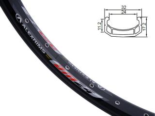 Obręcz extreme ALEXRIMS DM24 24"x32otw. kapslowana czarna