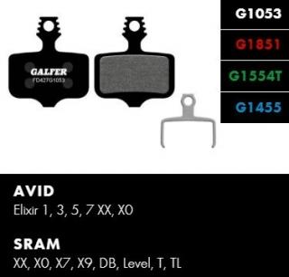 Okładziny hamulcowe GALFER AVID SRAM FD427 ADVANCED