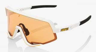 Okulary 100% GLENDALE Soft Tact Off White - Persimmon Lens (Szkło Pomarańczowe, LT 52% + Szkło Przeźroczyste, LT 93%) (WYPRZEDAŻ -45%)