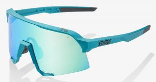 Okulary 100% S3 Peter Sagan LE Blue Topaz - Blue Topaz Multilayer Mirror Lens (Szkła Błękitne Lustrzane Wielowarstwowe, LT 14% + Szkła Przeźroczyste,