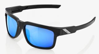 Okulary 100% TYPE-S Matte Black - HiPER Blue Multilayer Mirror Lens (Szkła Niebieskie Lustrzane Wielowarstwowe, LT 15%) (DWZ)