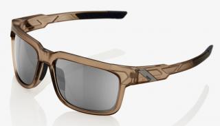 Okulary 100% TYPE-S Matte Translucent Crystal Sepia - HiPER Silver Mirror Lens (Szkła Srebrne Lustrzane, LT 14%)