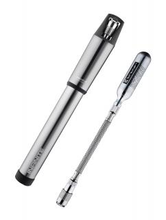 Pompka ręczna BIRZMAN Infinite Apogee MTB with CO2 (Presta/Schrader), 90psi/6.2bar, Długość 255mm, CNC, Grafitowa, Naboje CO2 2x16g