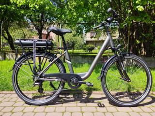 Rower elektryczny Barton E-CITY 26" ciemny brąz E-bike