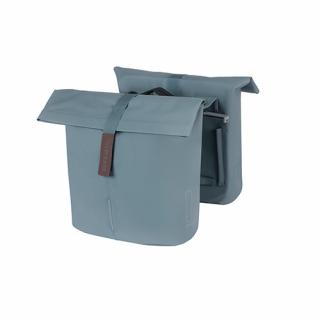 Sakwa miejska podwójna BASIL CITY DOUBLE PANNIER BAG MIK 28-32L, MIK System (ready to go), graphite blue (NEW 2024)