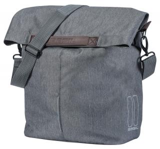 Sakwa miejska pojedyncza BASIL CITY SHOPPER 14-16L, Hook On System, grey melee (NEW 2024)