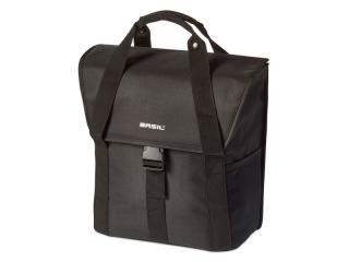 Sakwa miejska pojedyncza BASIL GO SINGLE BAG 16L, Hook On System, solid black (NEW 2024)