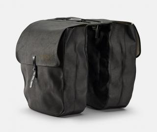 Sakwy BROOKS BRICK LANE PANNIERS, Black/Black, Pojemność 2x15L, Mocowanie na paskach, Garbowana skóra (NEW)