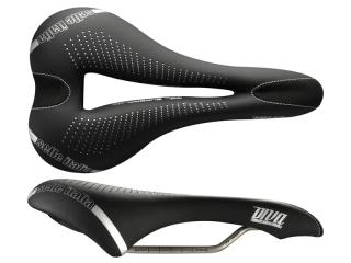 Siodło SELLE ITALIA DIVA GEL SUPERFLOW S (id match - S3) TI 316 Tube 7, fibra-tek, 275g czarne (NEW)