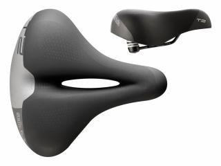 Siodło SELLE ITALIA TOURING T 2 FLOW S (id match - L2) Fec Alloy 7x9, soft-tek, żelowe czarne (NEW)