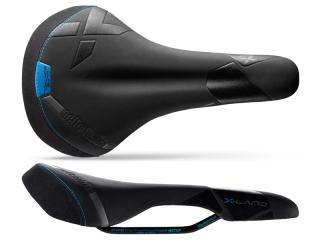 Siodło SELLE ITALIA X-LAND E-BIKE TM L (id match - L1) Manganese Tube 7, fibra-tek - Mokka, 280g czarno-niebieski (NEW)