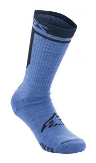 Skarpetki ALPINESTARS MERINO SOCKS 24, blue black Rozmiar: L