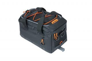 Torba na bagażnik BASIL MILES TARPAULIN TRUNKBAG MIK 7L, MIK System (ready to go), 100% wodoodporna black orange (NEW 2024)