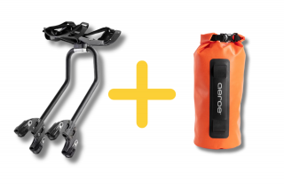 [Zestaw] Bagażnik Aeroe Spider Rear Rack + Worek Aeroe HEAVY DUTY 8L wodoodporny pomarańczowy