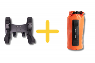 [Zestaw] Bagażnik Aeroe uchwyt na kierownicę SPIDER CRADLE + Worek Aeroe HEAVY DUTY 8L wodoodporny pomarańczowy