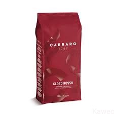 Carraro Globo Rosso Kawa Ziarnista 1kg duza zawart. kofeiny Świeżo palona