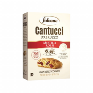 Falcone Cantucini Mirtilli - kruche ciasteczka z żurawiną 180g