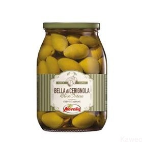 Novella Olive Bella Di Cerignola - Oliwki zielone z pestką GIGANTI 1062 ml słoik