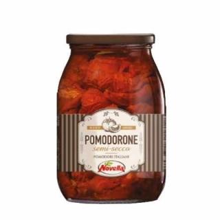 Pomidory lekko suszone Novella Pomodorone semi- secco 1062ml 980g/580g