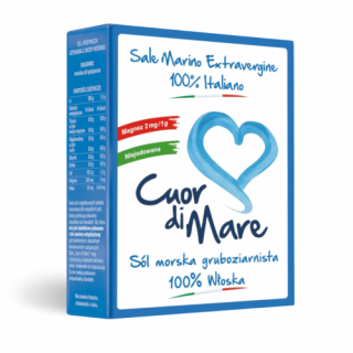 Sale marino d Savoia Cuor di Mare sól morska grubo mielona Niejodowana 1kg