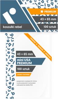 Koszulki na karty Rebel (43x65 mm) "Mini USA Premium", 100 sztuk