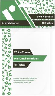 Koszulki na karty Rebel (57,5x89 mm) "Standard American", 100 sztuk