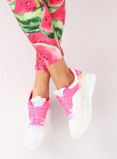 Buty sportowe biało-różowe BL157