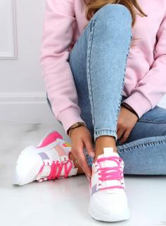 Buty sportowe damskie biało-różowe