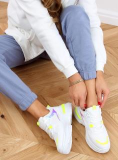 Buty sportowe damskie biało-żółte