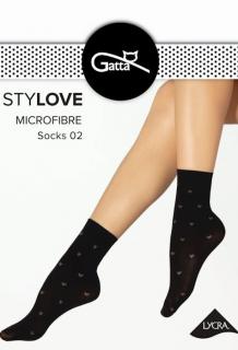 STYLOVE - Skarpetki wzorzyste mikrofibra  40 DEN w. 02