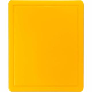 Deska do krojenia, żółta, HACCP, 600x400x18 mm