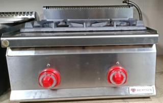 Kuchnia gazowa 2 palnikowa high-power (10,5 kW) 600x600x290 Bertos G6F2BH6