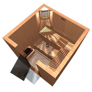 Plany sauny standard - 2x2x2 m. Plany budowy sauny