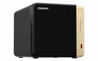 Serwer plików NAS QNAP TS-464-8G DDR4 16GB RAM procesor Intel QuadCore kieszenie: 4x HDD/SSD + 2x SSD M.2 NVMe