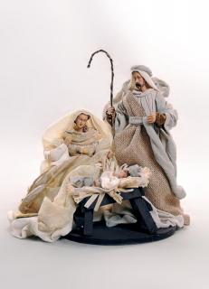 Święta Rodzina - Zestaw bożonarodzeniowy SR26W- Figurki w ubraniu do szopki betlejemskiej szopka bożonarodzeniowa,  stajenka betlejemska,  ładne figurki do szopki