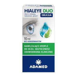 Hialeye DUO emulsja, intensywnie nawilżające krople do oczu,  10ml