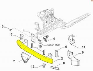 Belka wzmocnienie zderzaka przód Alfa Romeo Stelvio Europa