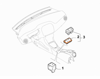 Nakładka na przyciski podgrzewania foteli Fiat Bravo II Delta