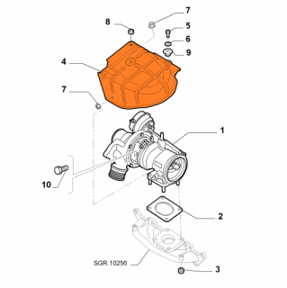 Osłona turbo Alfa Romeo Mito Fiat Punto 1.4
