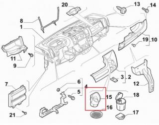 Pojemnik pod kubek Fiat Ducato 2006-