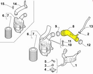 Przewód powietrza Alfa Romeo Giulietta 1.4 Multiair