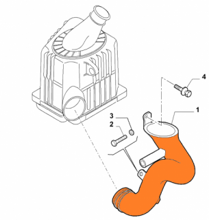 Rura chwyt powietrza Alfa Romeo 159 1.9 2.4