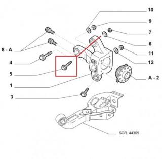 Śruba regulacji zawieszenia KRZYWKA Alfa Romeo 159 Giulietta