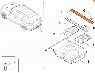 Szyna mocowania bagażu strona prawa Alfa Romeo Stelvio